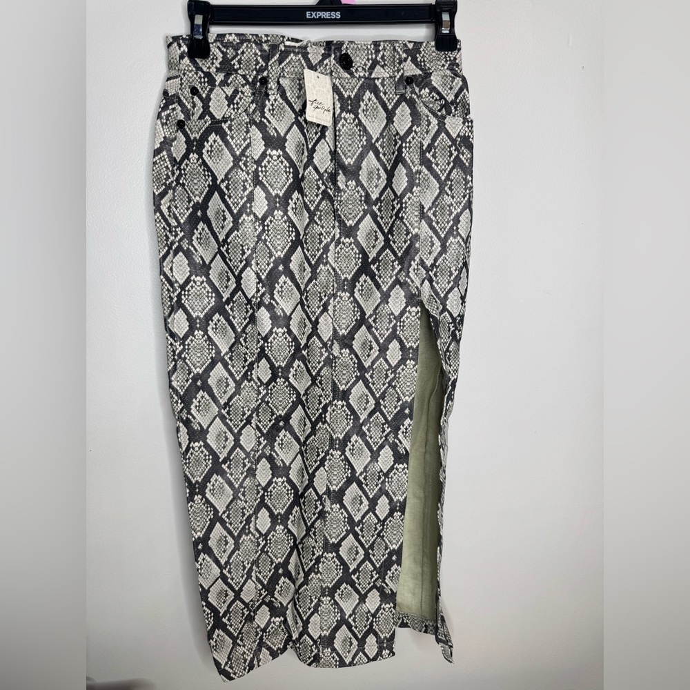 NWT We The Free animal print maxi Skirt